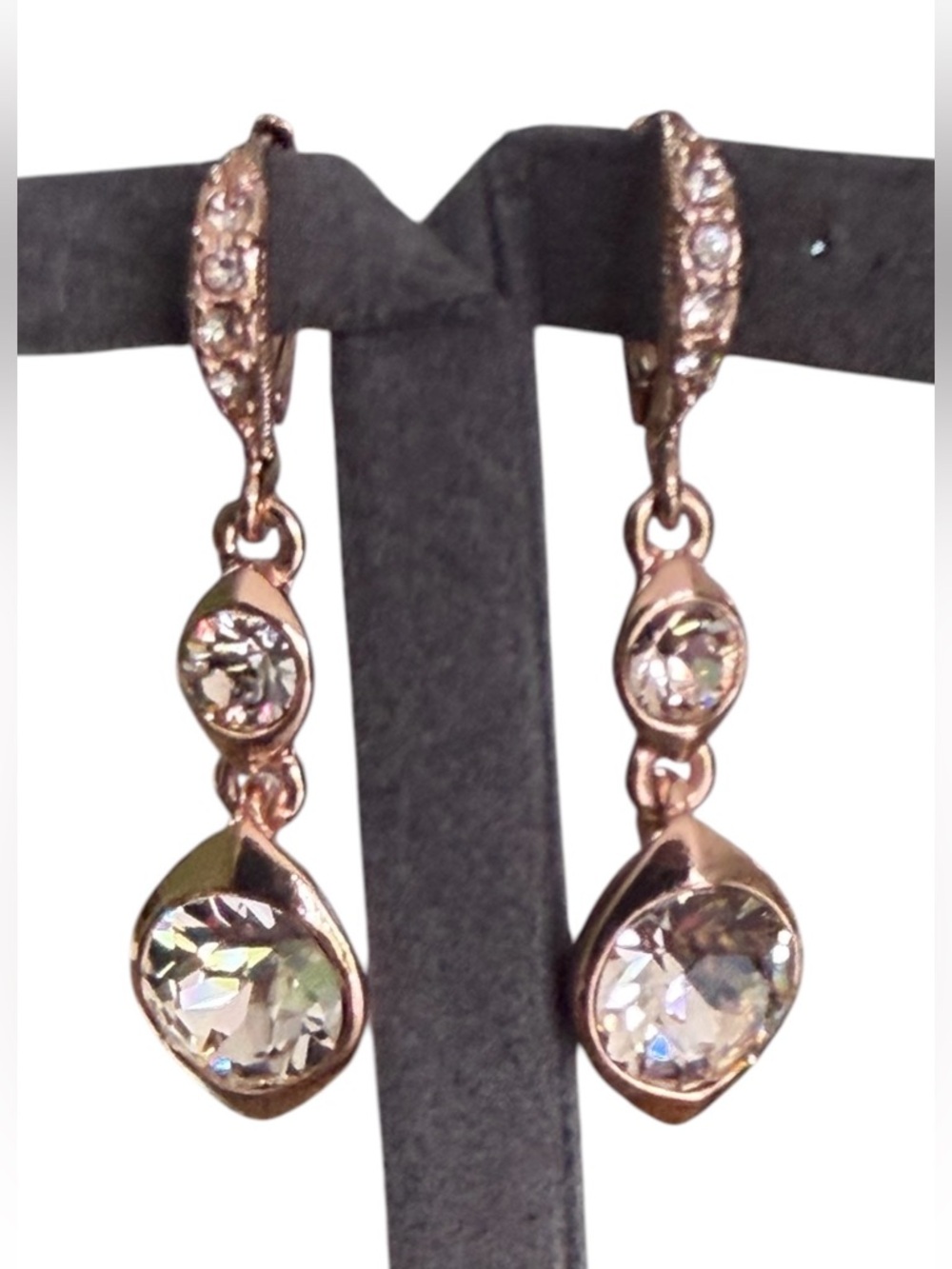 Givenchy Rose Gold Plated Crystal Tennis Necklace and Earring Set. STUNNING!! - Picture 9 of 10